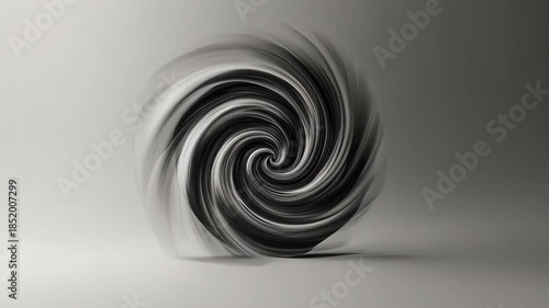 Spinning Black and White Spiral Motion.