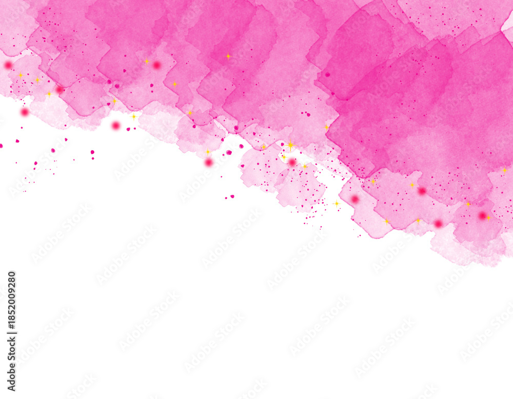 Obraz premium Pink Watercolor Abstract Texture Splash on Transparent Background