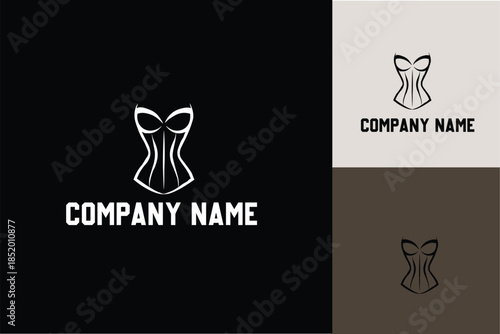 Elegant Corset Logo Design for Fashion and Lingerie Brand.