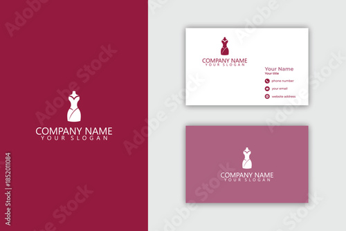 Elegant Dress Form Logo Design for Fashion Boutique or Tailoring Business.