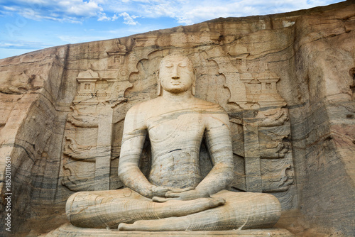 'Dhyana Mudra' Lord Buddha statue at Polonnaruwa 'Gal Viharay' temple