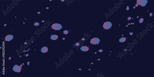 Abstract Dark Blue Background with Scattered Purple and Blue Dots.
