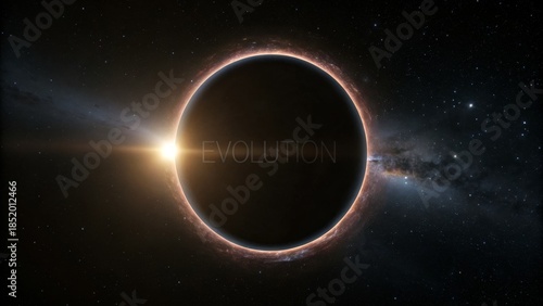 Mysterious Eclipse Glowing in the Vast Cosmos of Space