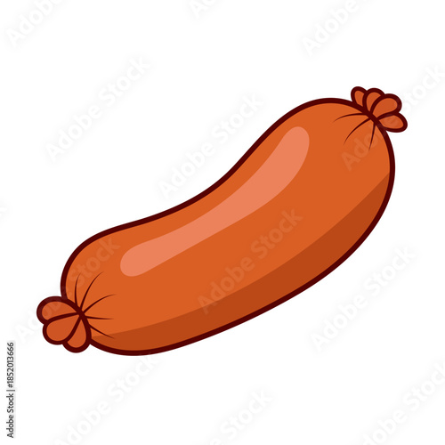 Cartoon sausage Vector Illustration. Perfect for butcher shop logos, restaurant menus, grocery store advertisements, or food themed graphic design projects.