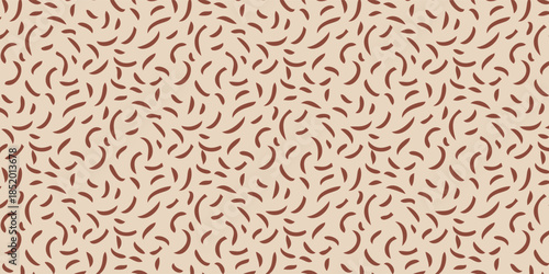 Abstract Pattern of Small Curved Lines on a Beige Background.