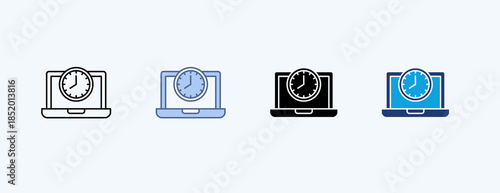 Flexible Schedule Multiple Icon Illustration Vector