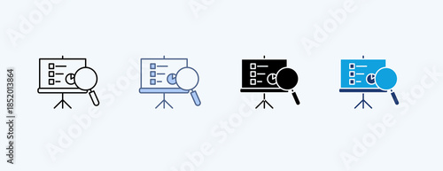 Project Tracking Multiple Icon Illustration Vector