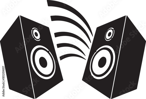 Speakers vector set stock illustration, audio stereo system, sound icon, music equipment