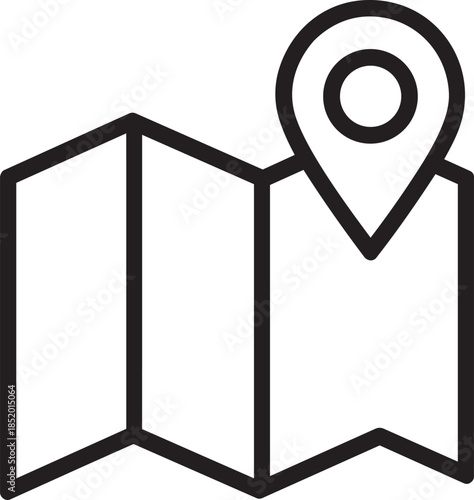 black map with location pin icon clip art preview