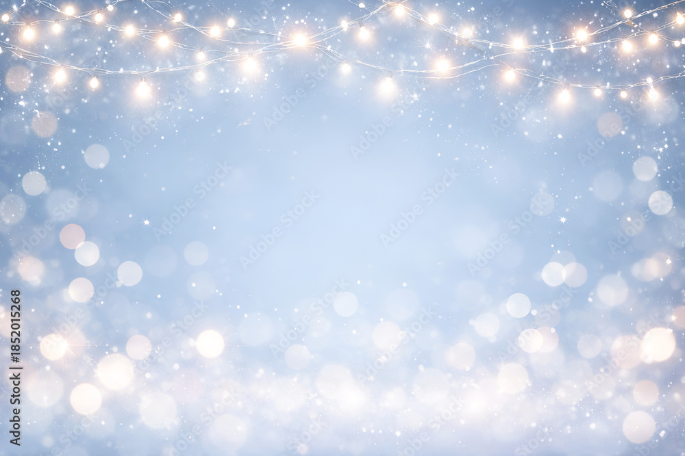 Obraz premium Festive Lights Background, Holiday Bokeh, Sparkling Light