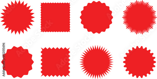 sunburst badge vector designs collection 