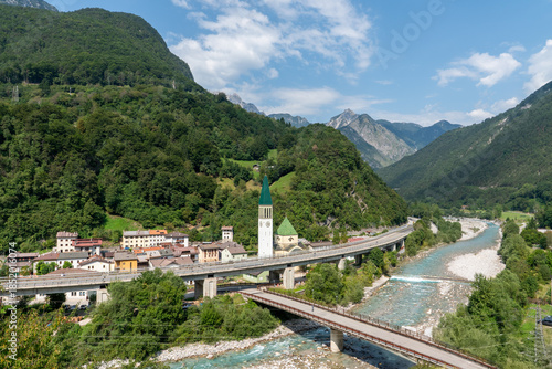 Obraz na plátne Alpe Adria Cycle Path in Dogna Italy