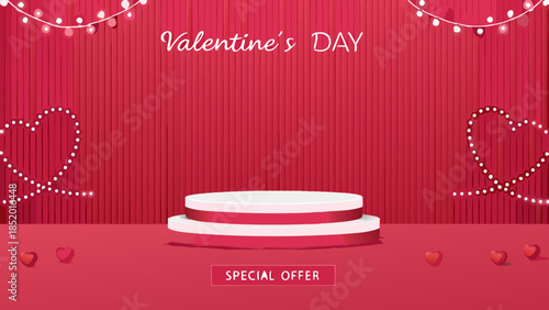 Valentine's day special offer isolated on white background
