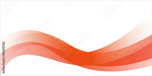 Abstract red and orange wave on white background . wave corral orange . EPS10, WEBSITE
