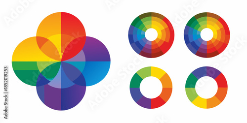 Colorful overlapping circles demonstrating primary and secondary color combinations