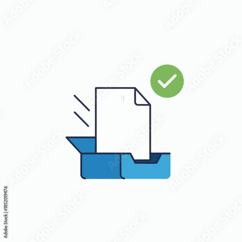 Document successfully submitted to inbox with checkmark icon.