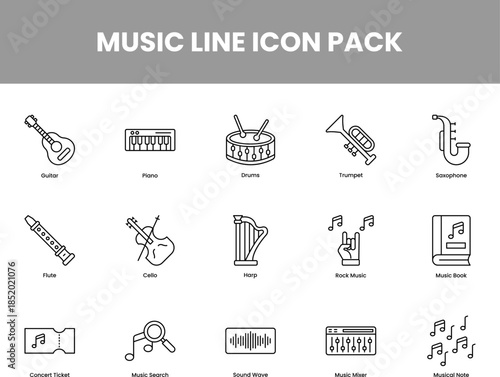 Music Line Icon Pack