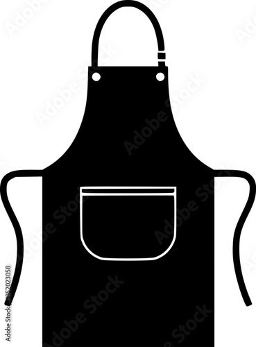 kitchen apron icon silhouette design vector art illustration
