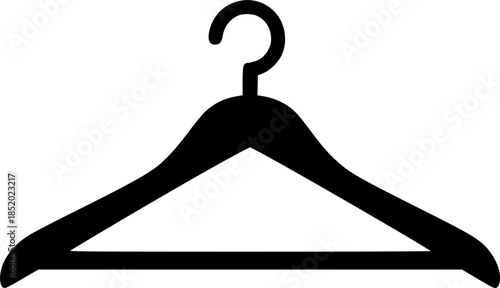 cloth hanger icon clip art silhouette design vector illustration
