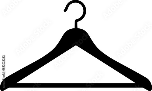 cloth hanger icon clip art silhouette design vector illustration

