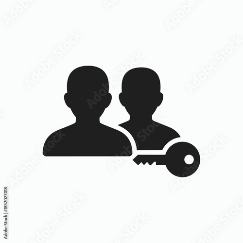 User access key icon representing secure login and account management.