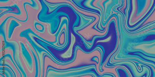 Abstract colorful wavy smooth liquid marble Background . Multicolored waves of fluorescent pigment swirling and dissolving abstract background. 3d render . marble agate stony seamless pattern texture 