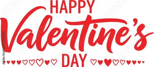 Valentine's Day Celebration Vector with Hearts and Festive Design