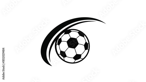 Dynamic soccer ball design with swirling lines a modern sports graphic