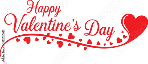 Romantic Valentine's Day Heart Design Vector