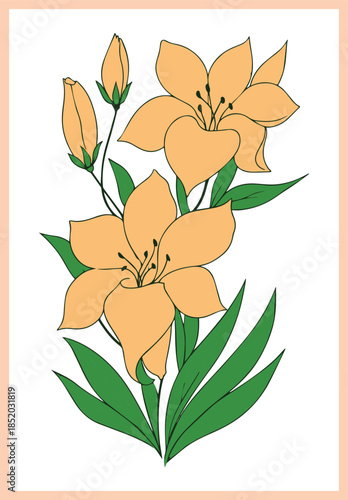 , Tradition mughal motif, fantasy flowers in retro, vintage style, Traditional Mughal Floral Motif with Ornamental Flowers. Traditional indian flower motif illustrations.