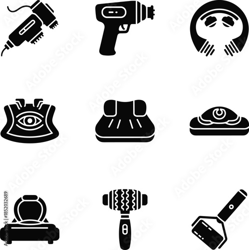 Beauty and Massage Device Icons tool equipment