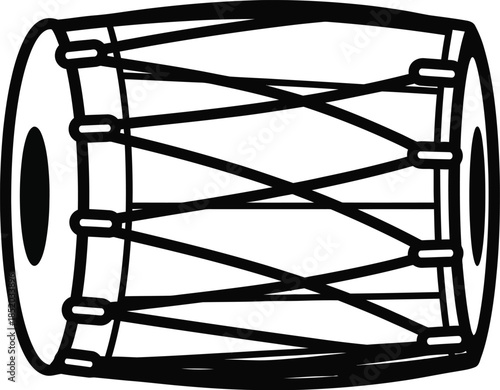 Simple line drawing of a snare drum