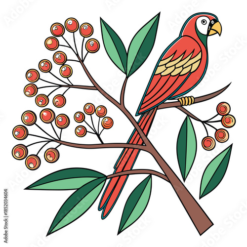 vector illustration of a bird
