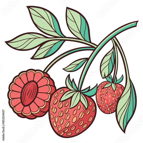 vector illustration of a strawberry
