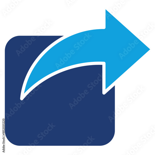 Share Flat Blue Icon Vector Illustration