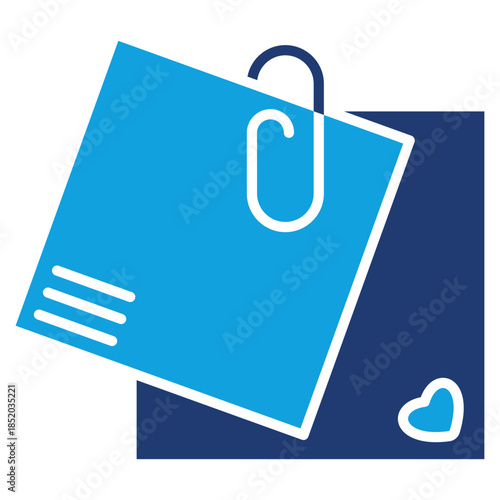 Post Flat Blue Icon Vector Illustration