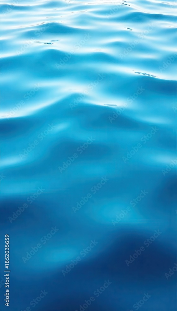 Fototapeta premium Subtle blue water ripple texture, calming effect, background, aqua