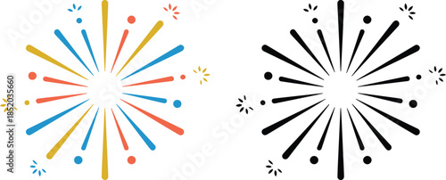 vector illustration of a fireworks