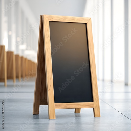 blank blackboard with chalk