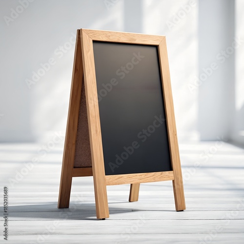 blank blackboard with chalk on blackboard
