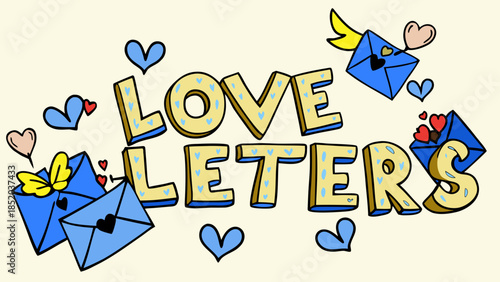 Love letters illustration