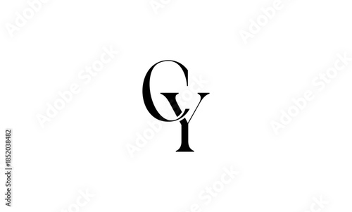 CY initial letters logo or CY monogram logo