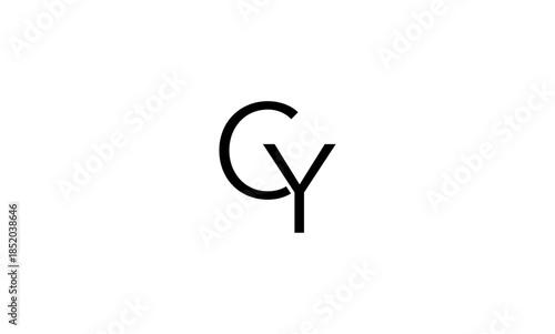 CY initial letters logo or CY monogram logo