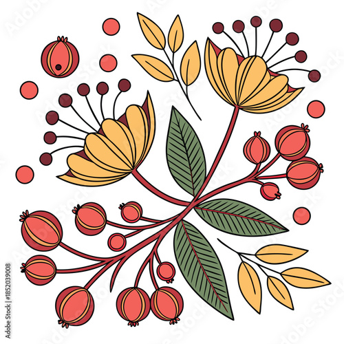 seamless pattern with flowers