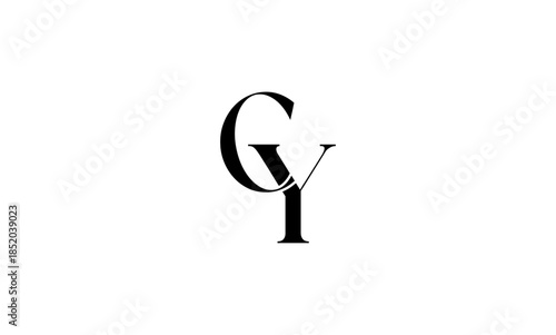 CY initial letters logo or CY monogram logo