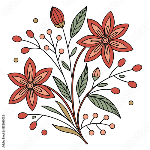 seamless pattern with flowers