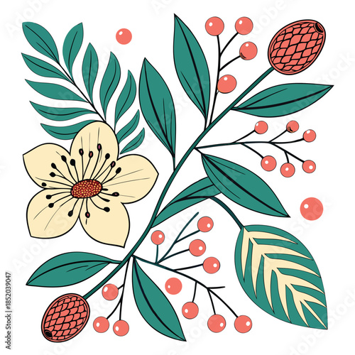 seamless pattern with flowers