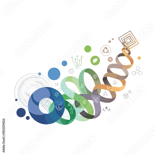Digital Transformation Process and Abstract Data Helix