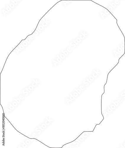 Nauru Islands Map Stroke Outline Country Island in Oceania Design Vector