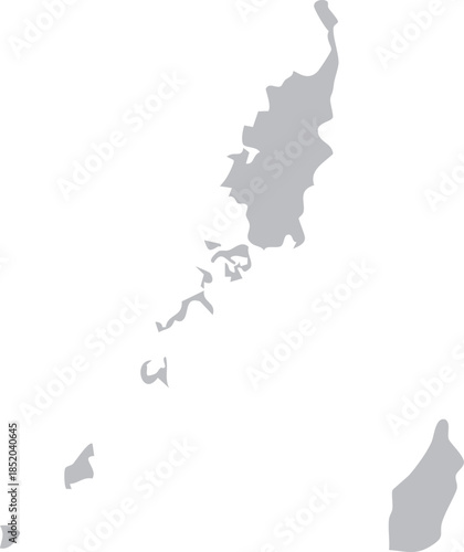 Palau Islands Map Grey Silhouette Country in Oceania Design Vector